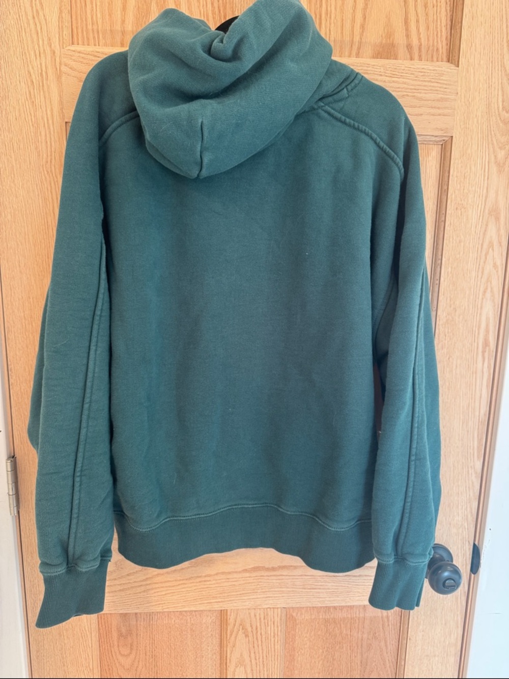 Free People Movement A Cut Above Dark Green Hooded Pullover Sweatshirt Size L - Picture 2 of 4